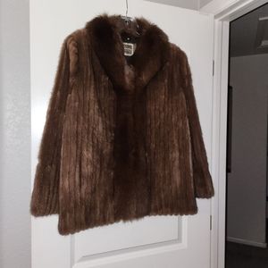 Brown Mink Car Coat/Jacket